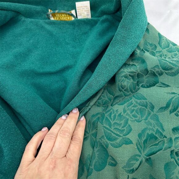 Victoria's Secret Vintage Gold Label Green Floral Robe Women's P/S Small - Picture 7 of 9